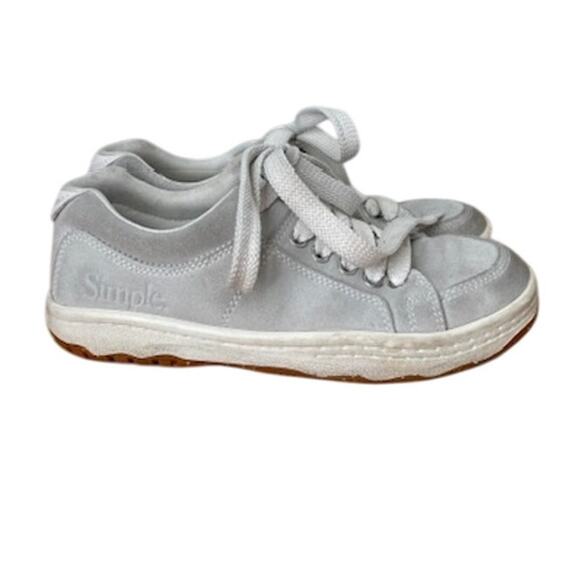 SIMPLE OS Standard Issue Suede Shoes Sneakers Gray - Picture 1 of 12